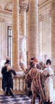  James Tissot At the Louvre (also known as Foreign Visitors at the Louvre) - Hand Painted Oil Painting