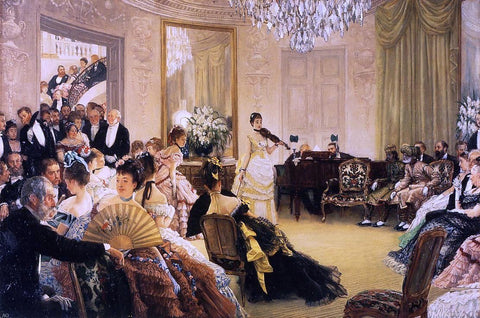  James Tissot Hush! (also known as The Concert) - Hand Painted Oil Painting