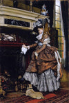  James Tissot The Fireplace - Hand Painted Oil Painting