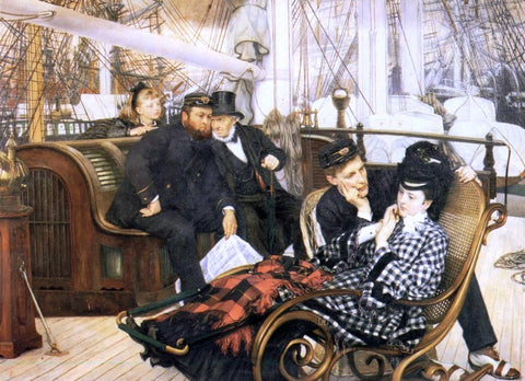  James Tissot The Last Evening - Hand Painted Oil Painting