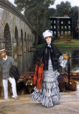  James Tissot The Return from the Boating Trip - Hand Painted Oil Painting