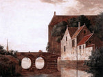  Jan Van der Heyden View of a Bridge - Hand Painted Oil Painting