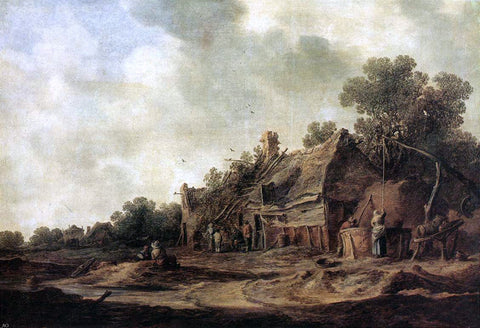  Jan Josephszoon Van Goyen Peasant Huts with a Sweep Well - Hand Painted Oil Painting