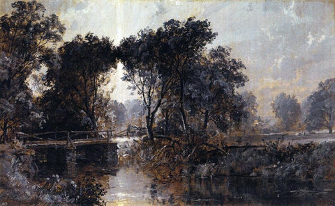  Jasper Francis Cropsey Bridge on the Wawayanda River - Hand Painted Oil Painting