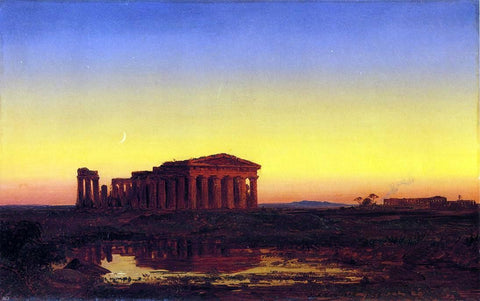  Jasper Francis Cropsey Evening at Paestum - Hand Painted Oil Painting