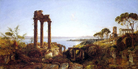  Jasper Francis Cropsey Overlooking the Bay of Naples - Hand Painted Oil Painting