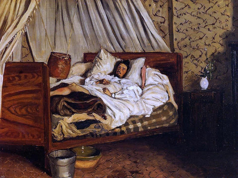  Jean Frederic Bazille The Improvised Field Hospital (also known as Monet after His Accident at the Inn of Chailly) - Hand Painted Oil Painting