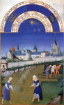  The Johan Limbourg Les tres riches heures du Duc de Berry: Juin (June) - Hand Painted Oil Painting