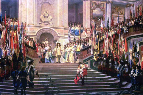  Jean-Leon Gerome The Reception for Prince Conde at Versailles - Hand Painted Oil Painting