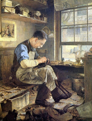  Jefferson David Chalfant The Shoemaker - Hand Painted Oil Painting