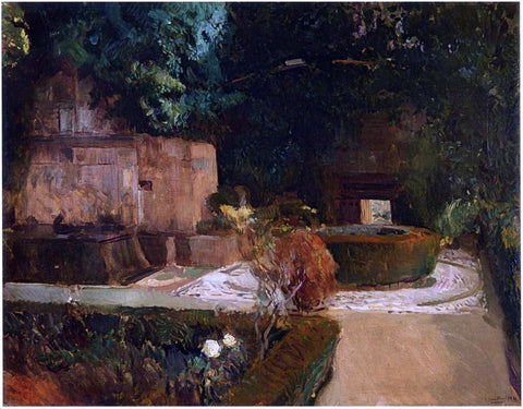  Joaquin Sorolla Y Bastida Adarves Garden, Alhambra - Hand Painted Oil Painting