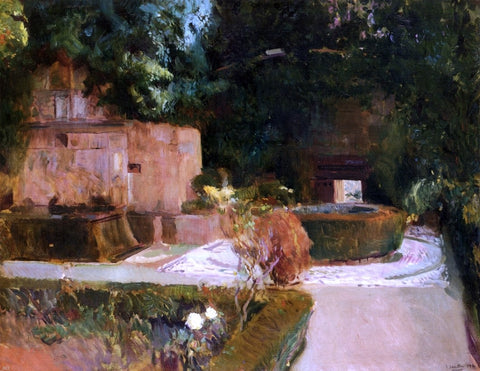  Joaquin Sorolla Y Bastida The Los Adarves Gardens, The Alhambra, Granada - Hand Painted Oil Painting