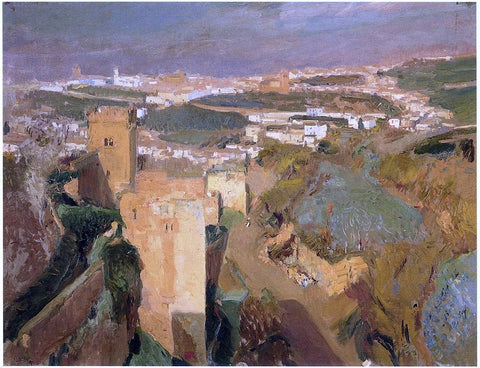  Joaquin Sorolla Y Bastida Tower of Seven, pont Alhambra, Granada - Hand Painted Oil Painting