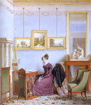  Johann Ender Woman at her Writing Desk - Hand Painted Oil Painting