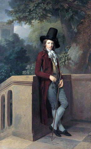  Johann August Tischbein Nicolas Chatelain in the Garten - Hand Painted Oil Painting