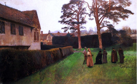  John Singer Sargent Game of Bowls, Ightham Mote, Kent - Hand Painted Oil Painting