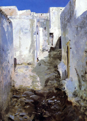  John Singer Sargent A Street in Algiers - Hand Painted Oil Painting