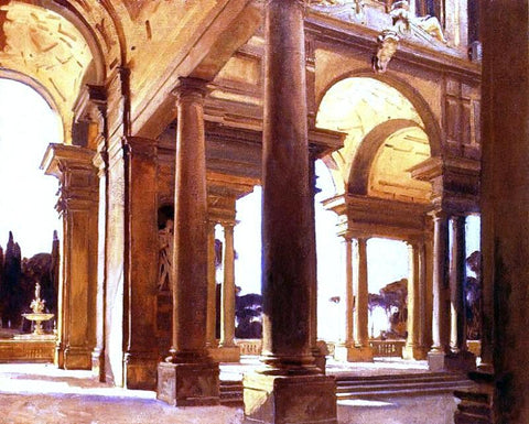  John Singer Sargent A Study of Architecture, Florence - Hand Painted Oil Painting
