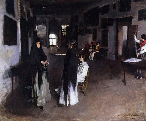  John Singer Sargent A Venetian Interior - Hand Painted Oil Painting