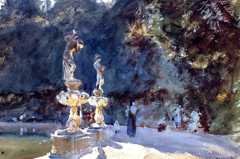  John Singer Sargent Florence: Fountain, Boboli Gardens - Hand Painted Oil Painting