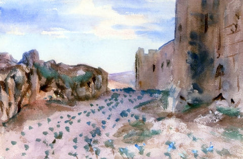  John Singer Sargent Fortress, Roads and Rocks - Hand Painted Oil Painting