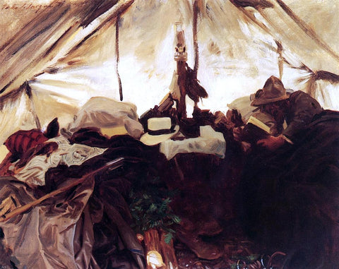  John Singer Sargent Inside a Tent in the Canadian Rockies - Hand Painted Oil Painting