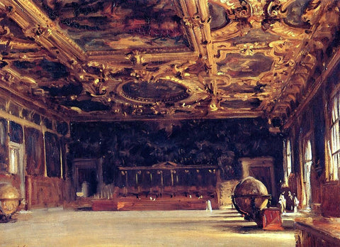  John Singer Sargent Interior of the Doge's Palace - Hand Painted Oil Painting