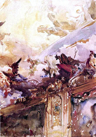  John Singer Sargent Tiepolo Ceiling, Milan - Hand Painted Oil Painting