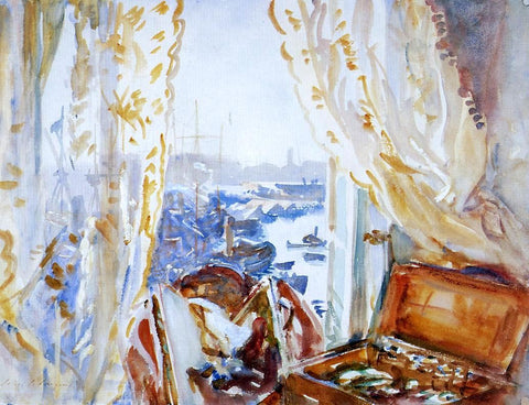  John Singer Sargent View from a Window, Genoa - Hand Painted Oil Painting