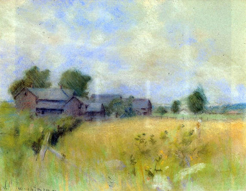  John Twachtman Pasture with Barns, Cos Cob - Hand Painted Oil Painting