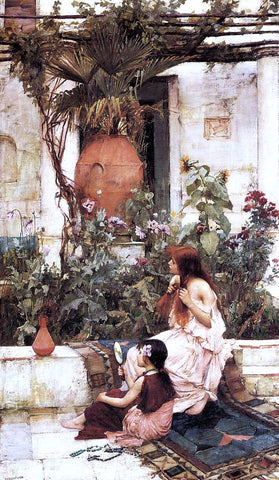  John William Waterhouse The Toilet (also known as At Capri) - Hand Painted Oil Painting