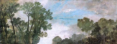  Joseph William Turner Tree Tops and Sky, Guildford Castle, Evening - Hand Painted Oil Painting