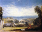  Joseph William Turner View from the Terrace of a Villa at Niton, Isle of Wight, from Sketches by a Lady - Hand Painted Oil Painting