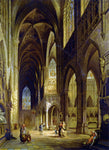  Jules Victor Genisson Vue du Transept de Leglise dAmiens - Hand Painted Oil Painting