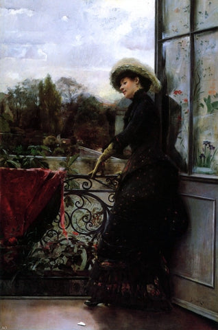  Julius LeBlanc Stewart On the Terrace - Hand Painted Oil Painting