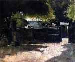  Lesser Ury Farmyard with Well - Hand Painted Oil Painting