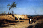  Louis Comfort Tiffany Fruit Vendors Under the Sea Wall at Nassau - Hand Painted Oil Painting