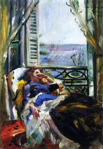  Lovis Corinth Woman in a Deck Chair by the Window - Hand Painted Oil Painting