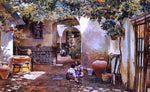  Manuel Garcia Y Rodriguez Patio with Children - Hand Painted Oil Painting
