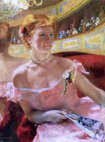  Mary Cassatt Woman in a Loge - Hand Painted Oil Painting