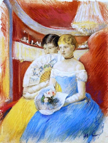  Mary Cassatt Women in a Loge - Hand Painted Oil Painting