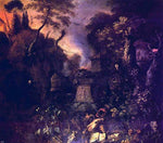 Mathias Withoos The Landscape with a Graveyard by Night - Hand Painted Oil Painting