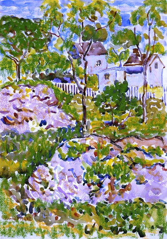  Maurice Prendergast A Farmhouse in New England - Hand Painted Oil Painting