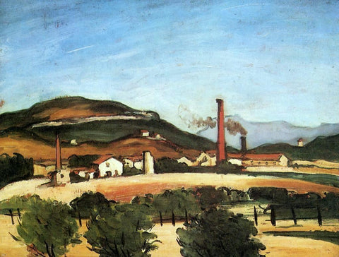  Paul Cezanne Factories Near Mont de Cengle - Hand Painted Oil Painting