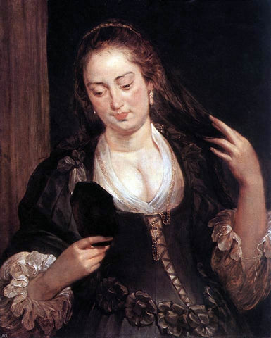  Peter Paul Rubens Woman with a Mirror - Hand Painted Oil Painting