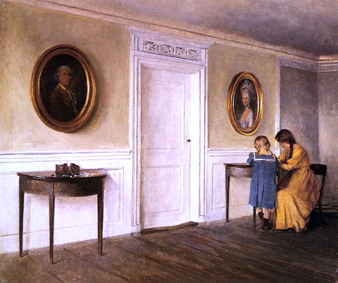  Peter Vilhelm Ilsted Two of the Artist's Daughters At Liselund - Hand Painted Oil Painting