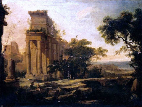  Pierre-Antoine Patel A Classical Landscape - Hand Painted Oil Painting