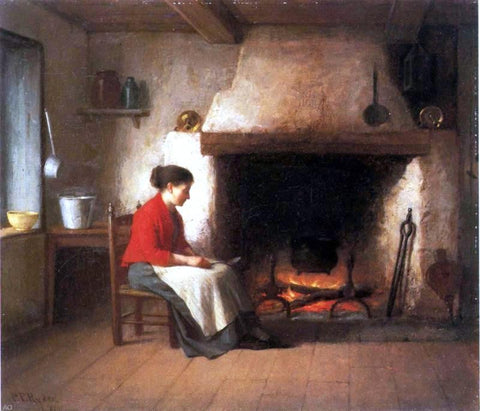  Platt Powell Ryder By the Hearth - Hand Painted Oil Painting