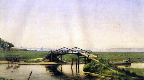  Robert J Pattison An Old Bridge on the Morris Canal Near Greenville, N. J. - Hand Painted Oil Painting