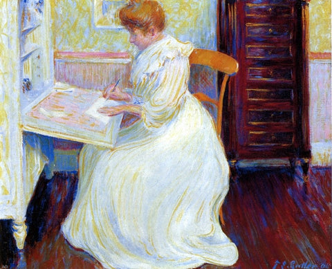  Theodore Earl Butler Martha at Her Desk - Hand Painted Oil Painting